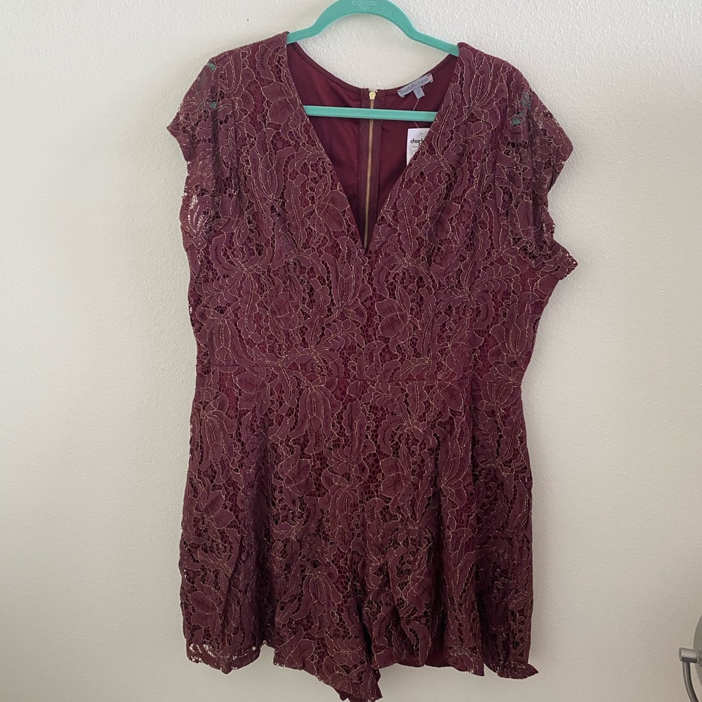 NWT Maroon and Gold Romper 2X